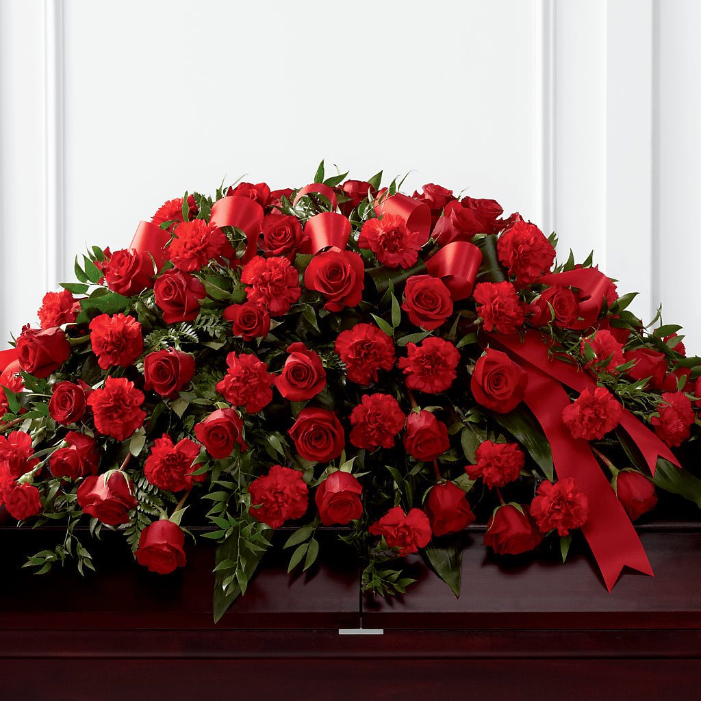 Tribute of Life Casket Spray – Gilberts Flowers, Fenwick ON