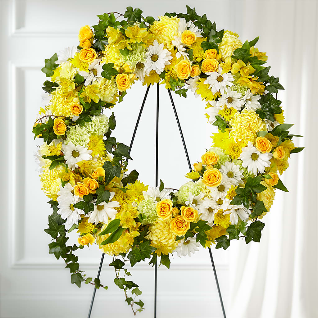 Golden Remembrance Wreath – Gilberts Flowers, Fenwick ON