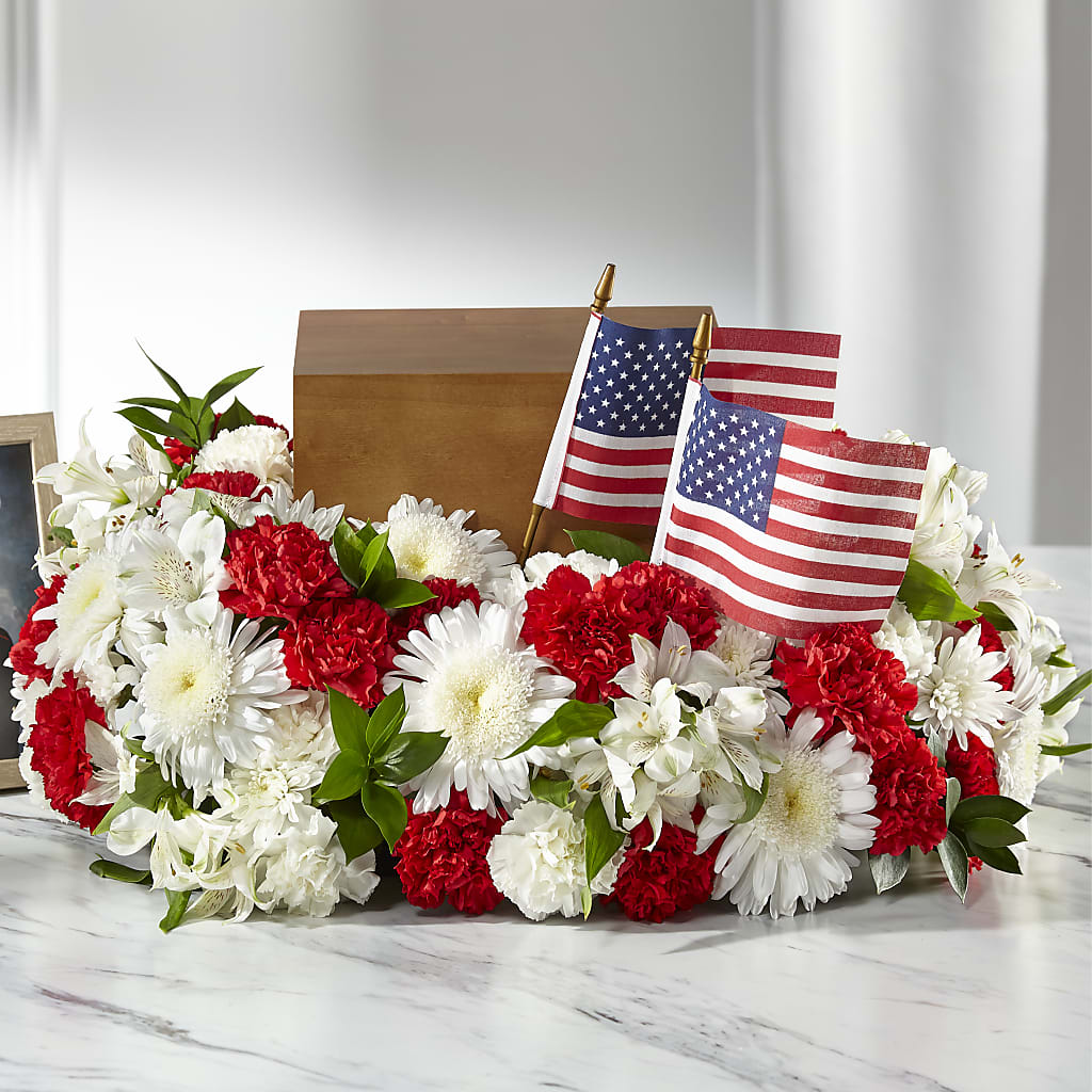 Spirit of Patriotism Cremation Adornment – Gilberts Flowers, Fenwick ON