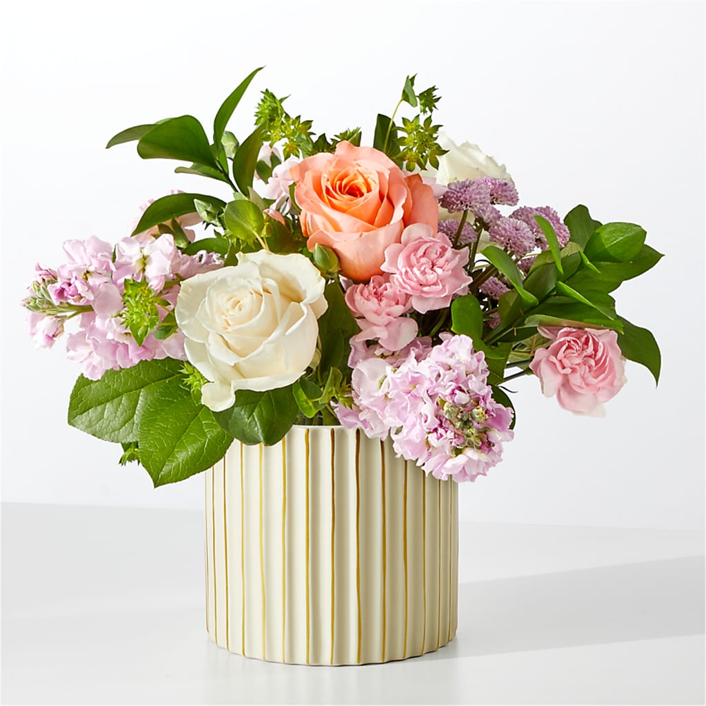 French Market Bouquet with Ivory Vase – Gilberts Flowers, Fenwick ON