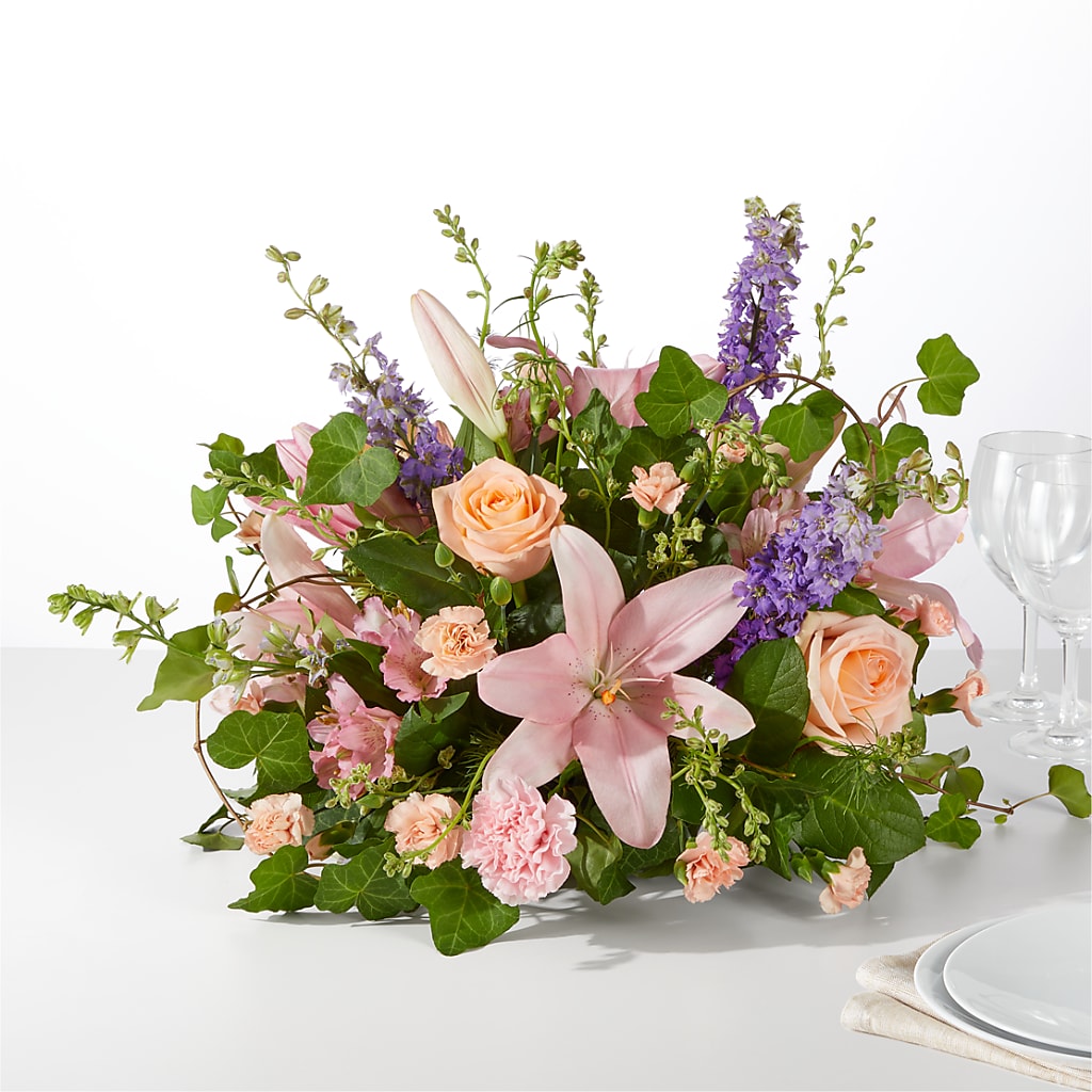 Blossom Time Centerpiece – Gilberts Flowers, Fenwick ON