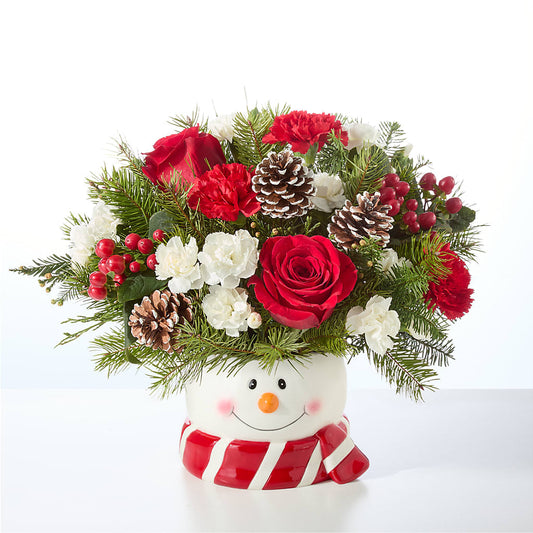 Jolly Snowman Bouquet –  Gilberts Flowers, Fenwick ON