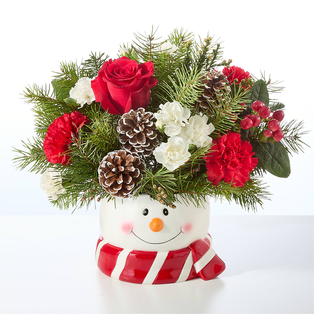Jolly Snowman Bouquet –  Gilberts Flowers, Fenwick ON