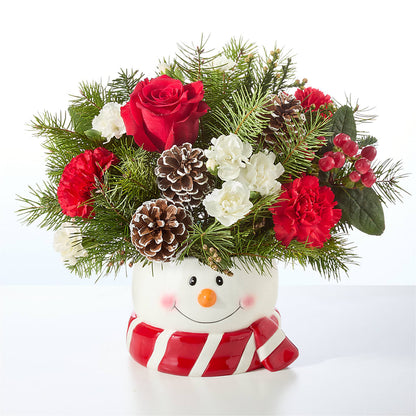 Jolly Snowman Bouquet –  Gilberts Flowers, Fenwick ON