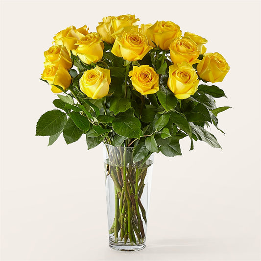 Long Stem Yellow Rose Bouquet –  Gilberts Flowers, Fenwick ON