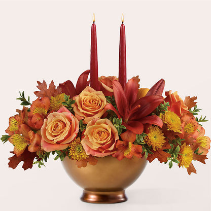 Harvest Table Centerpiece –  Gilberts Flowers, Fenwick ON