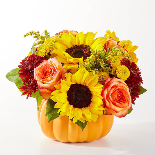 Golden Gourd Pumpkin Bouquet –  Gilberts Flowers, Fenwick ON