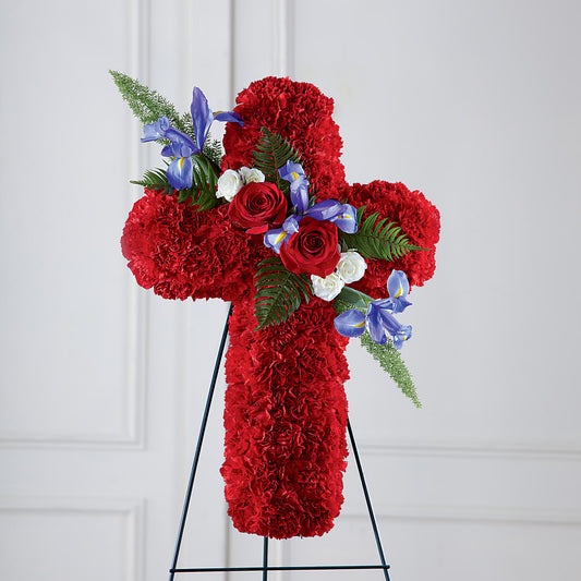Faithful Hero Floral Cross –  Gilberts Flowers, Fenwick ON