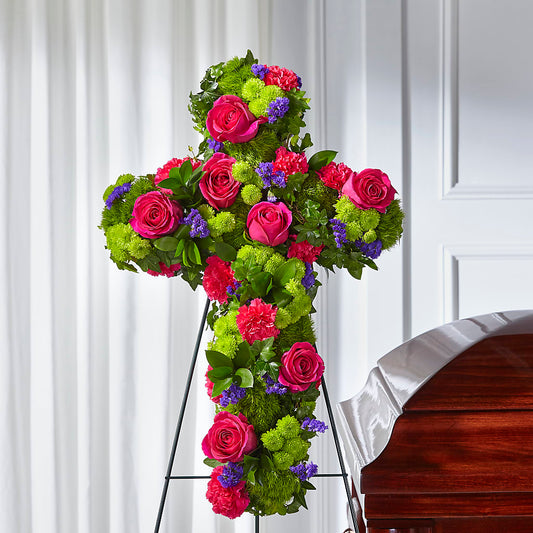 Tribute Rose Floral Cross –  Gilberts Flowers, Fenwick ON