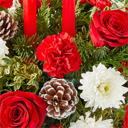 Holiday Soiree Centerpiece –  Gilberts Flowers, Fenwick ON