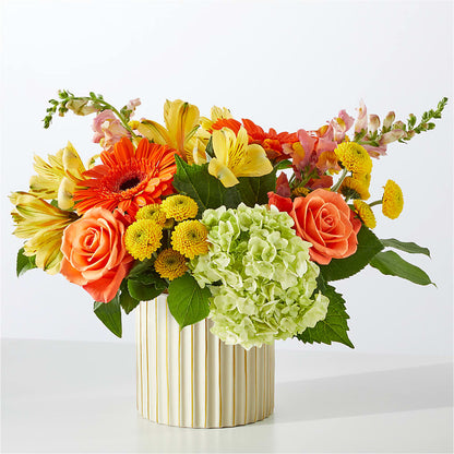 Autumn Sunshine Bouquet with Ivory Vase –  Gilberts Flowers, Fenwick ON
