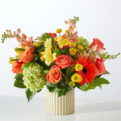Autumn Sunshine Bouquet with Ivory Vase –  Gilberts Flowers, Fenwick ON