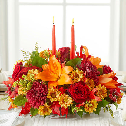 Autumn's Embrace Centerpiece –  Gilberts Flowers, Fenwick ON