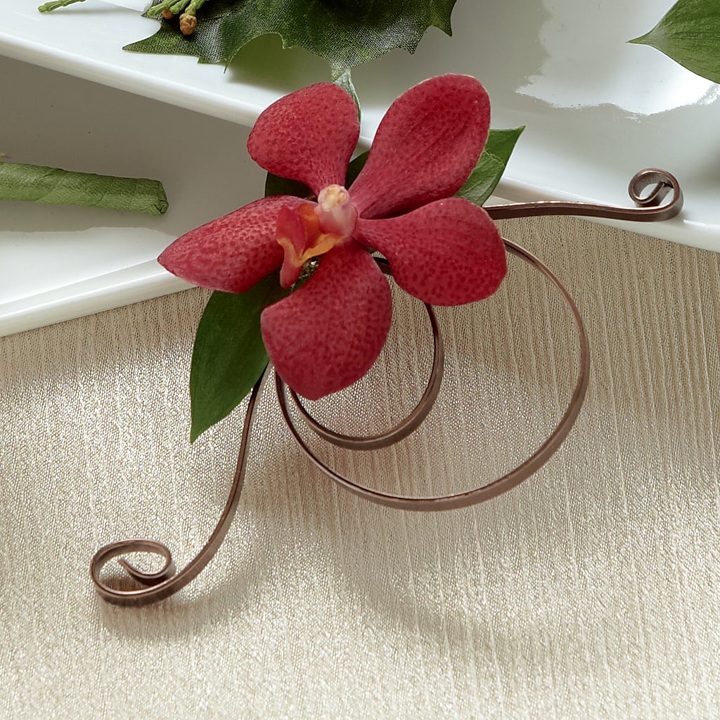 Boutonnière en mokara rouge